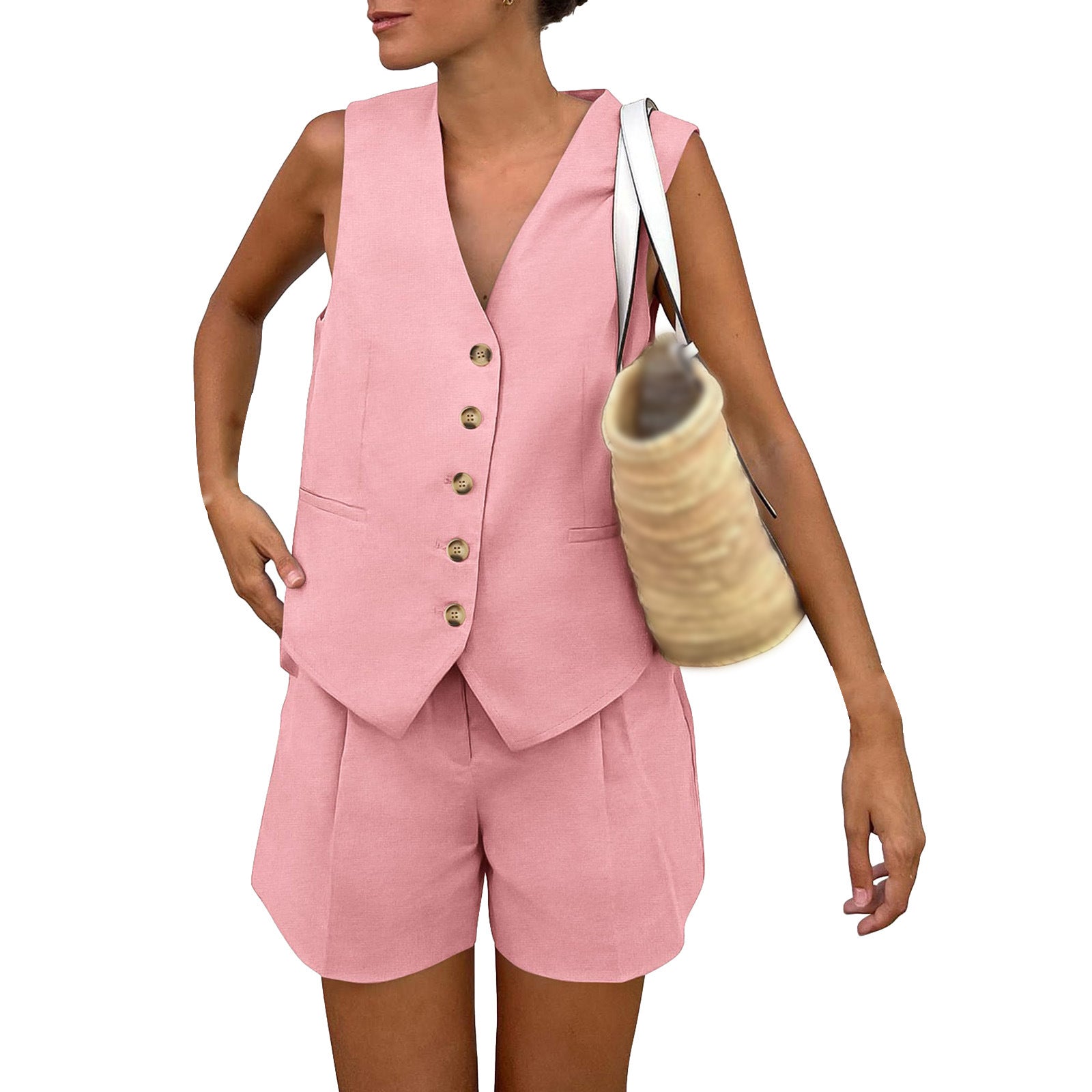 Sleeveless Vest Shorts Casual Suit